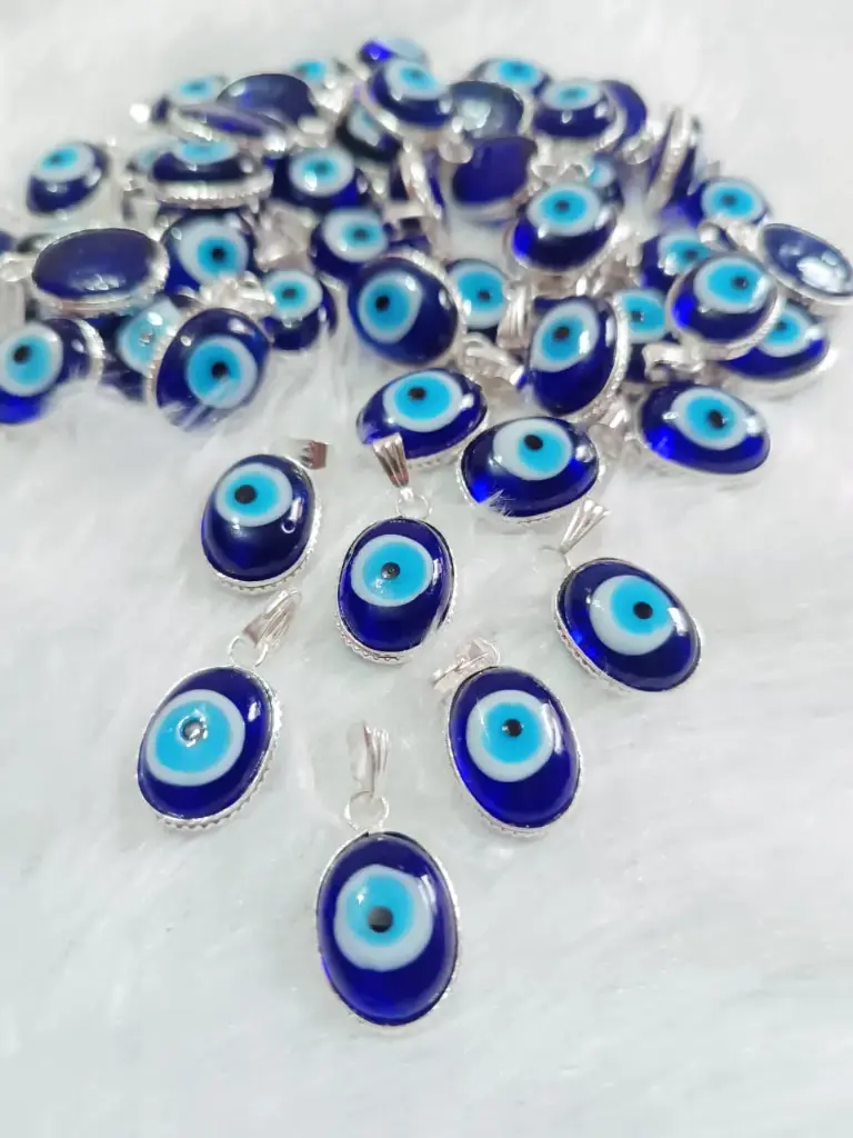 Evil Eye Pet Protection Charm – Blue Evil Eye Pendant for Dogs, Cats, Birds, Parrots, Rabbits & Pets | Lucky Amulet Collar Tag & Keychain for Men & Women | Car, Home, Prosperity, Good Luck, Negative Energy Protection.